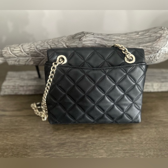 Kate Spade Natalia Small Flap Black Quilted Shoulder Bag - Picture 7 of 7